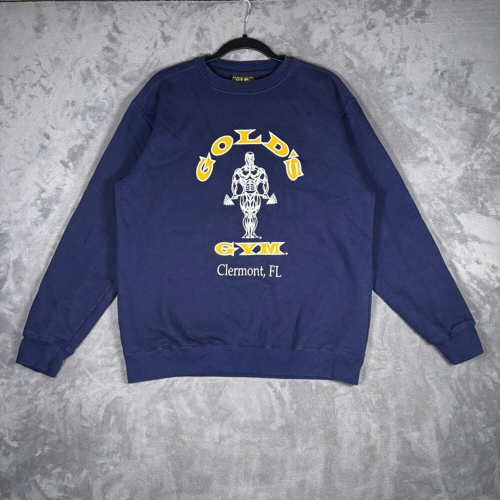 Vintage Y2K Gold’s Gym Clermont FL Florida Crewneck Sweatshirt Retro Pullover